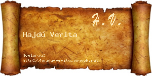 Hajdú Verita névjegykártya